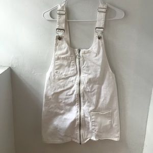 White denim pinafore